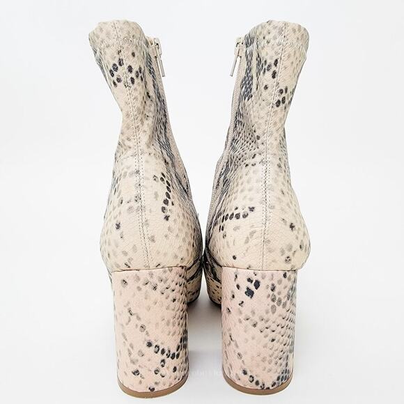 Steve Madden Chunky Block Heel Reggie Chelsea Snake Skin Boots / Booties - Picture 8 of 10